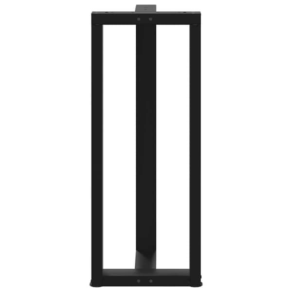 vidaXL Barbordben T-formet 2 stk svart 40x35x(100-101) cm stål