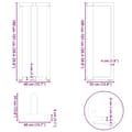 Miniatyrbilde 10 av 10: vidaXL Barbordben T-formet 2 stk svart 40x35x(100-101) cm stål