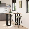 Miniatyrbilde 2 av 10: vidaXL Barbordben T-formet 2 stk svart 40x35x(100-101) cm stål