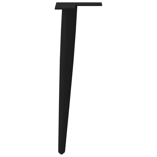 vidaXL Salongbordben konisk form 4 stk svart 42-43 cm stål