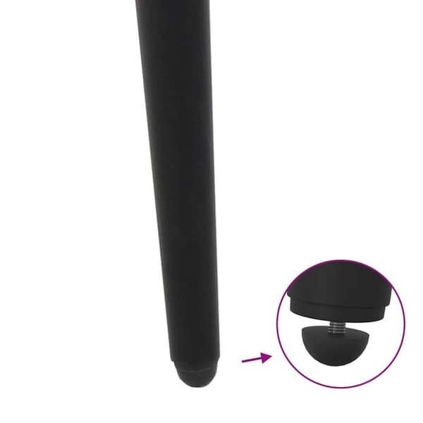 vidaXL Salongbordben konisk form 4 stk svart 42-43 cm stål