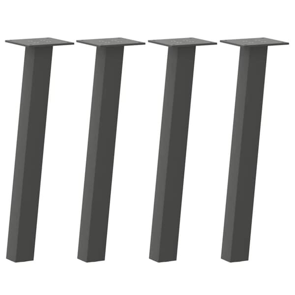 vidaXL Soffbordsben 4 st antracit 42 cm stål