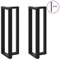 Miniatyrbilde 3 av 10: vidaXL Barbordben T-formet 2 stk svart 50x35x(110-111) cm stål