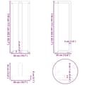 Miniatyrbilde 10 av 10: vidaXL Barbordben T-formet 2 stk svart 50x35x(110-111) cm stål