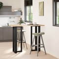 Miniatyrbilde 2 av 10: vidaXL Barbordben T-formet 2 stk svart 50x35x(110-111) cm stål