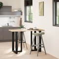 Miniatyrbilde 3 av 10: vidaXL Barbordben T-formet 2 stk svart 60x35x(90-91) cm stål