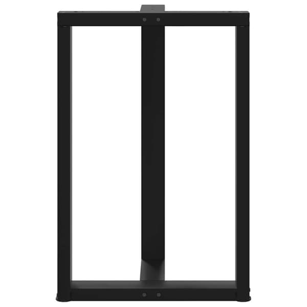 vidaXL Barbordben T-formet 2 stk svart 60x35x(90-91) cm stål