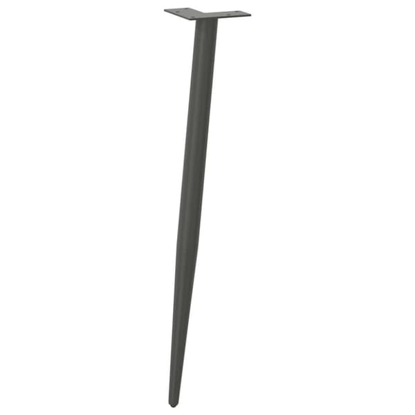 vidaXL Soffbordsben konisk form 4 st antracit 72-73 cm stål