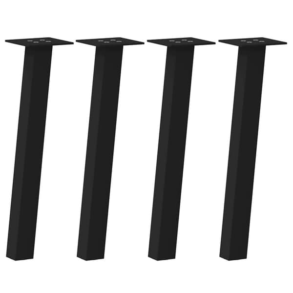 vidaXL Salongbordben 4 stk svart 42 cm stål
