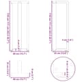Miniatyrbilde 10 av 10: vidaXL Barbordben T-formet 2 stk svart 40x35x(110-111) cm stål