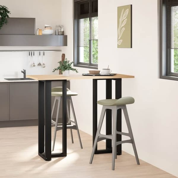 vidaXL Barbordsben T-formad 2 st svart 40x35x(110-111) cm stål