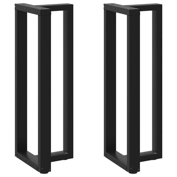 vidaXL Barbordben T-formet 2 stk svart 40x35x(110-111) cm stål
