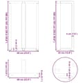 Pikkukuva 10 / 10: vidaXL Baaripöydän jalat T-muotoiset 2 kpl antrasiitti 60x35x(100-101) cm teräs