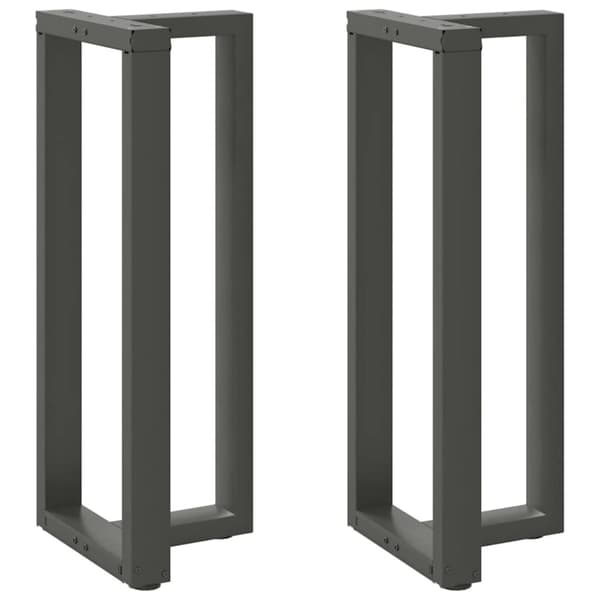 vidaXL barbordsben T-formet 2 stk 40x35x(100-101) cm stål antracitgrå