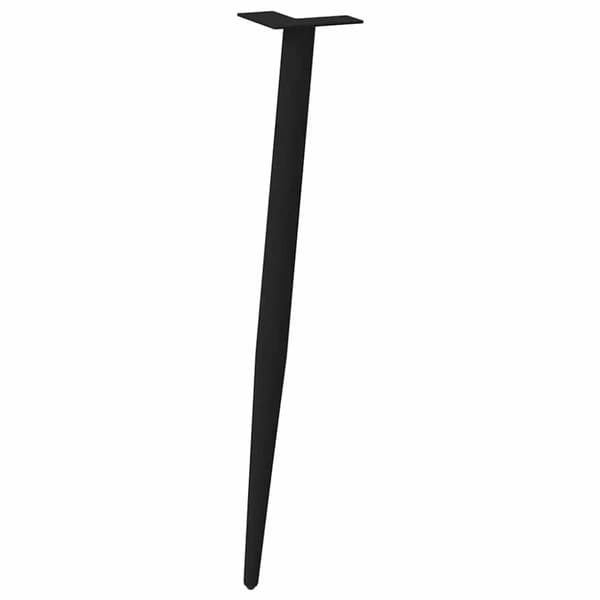 vidaXL Salongbordben konisk form 4 stk svart 72-73 cm stål