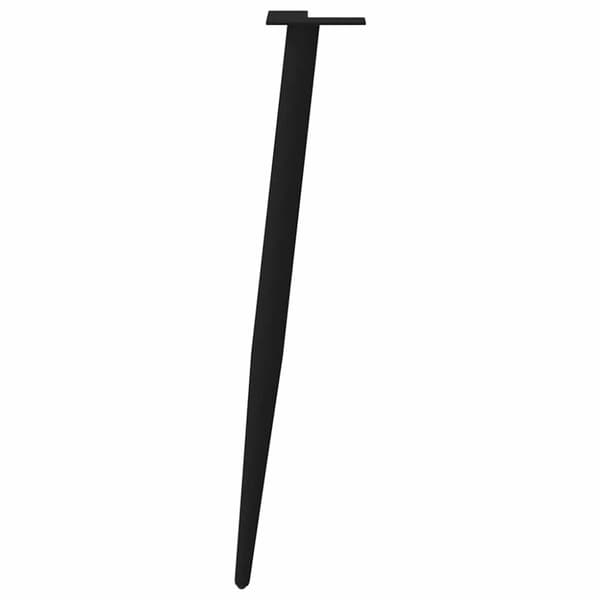 vidaXL Salongbordben konisk form 4 stk svart 72-73 cm stål