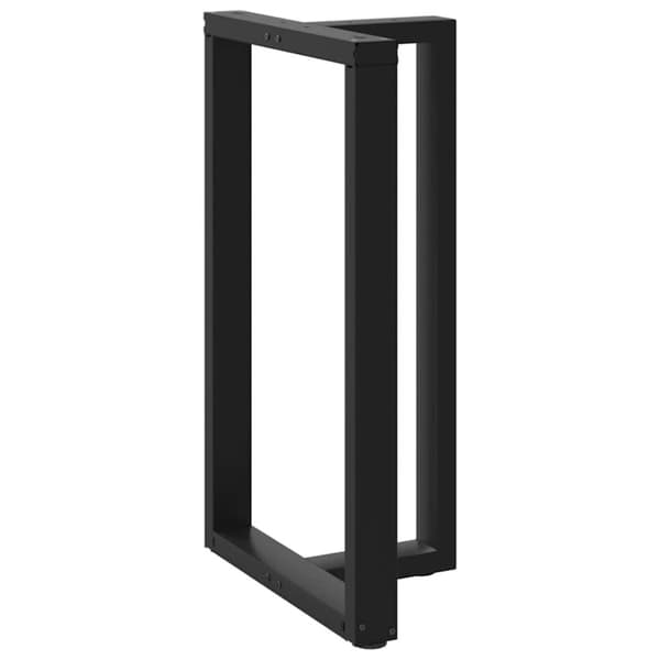 vidaXL Barbordben T-formet 2 stk svart 60x35x(100-101) cm stål