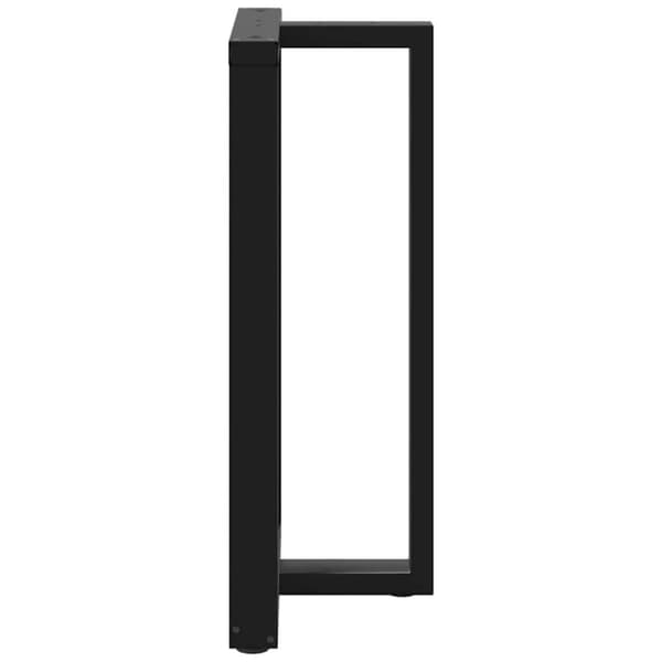 vidaXL Barbordben T-formet 2 stk svart 60x35x(100-101) cm stål