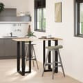 Miniatyrbilde 2 av 10: vidaXL Barbordben T-formet 2 stk svart 60x35x(100-101) cm stål