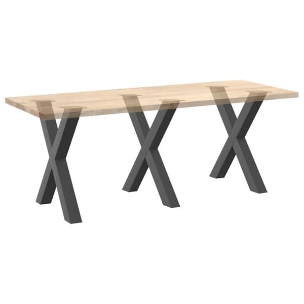 vidaXL Spisebordsben X-formet 3 stk 80x(72-73) cm stål antracitgrå