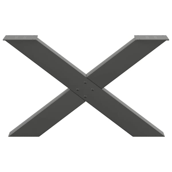 vidaXL Salongbordben X-formet 2 stk antrasitt 70x(42-43) cm stål