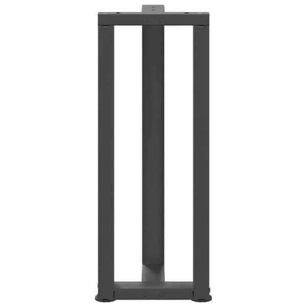 vidaXL Konsolbordsben T-formad 2 st antracit 38x25x(72-73) cm stål