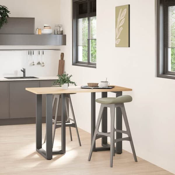 vidaXL barbordsben T-formet 2 stk 60x35x(90-91) cm stål antracitgrå