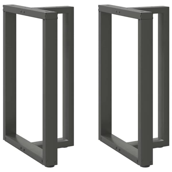 vidaXL barbordsben T-formet 2 stk 60x35x(90-91) cm stål antracitgrå