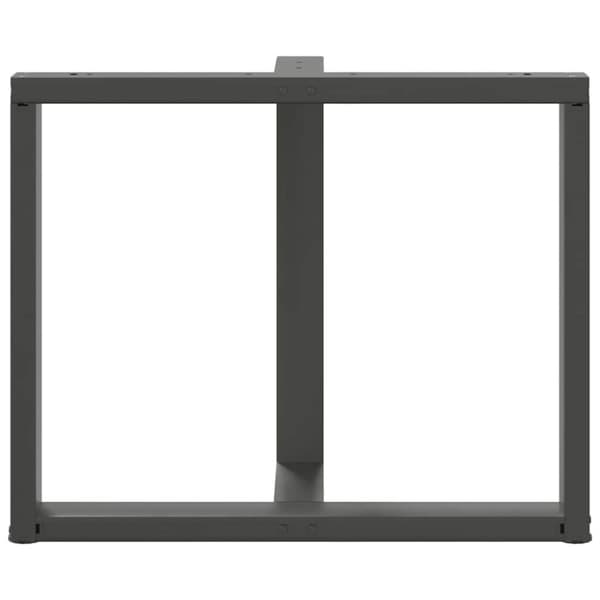 vidaXL Ruokapöydän jalat T-muotoiset 2 kpl antrasiitti 100x35x(72-73) cm teräs