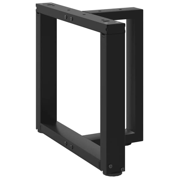 vidaXL Soffbordsben T-formade 2 st svart 50x25x(42-43) cm stål