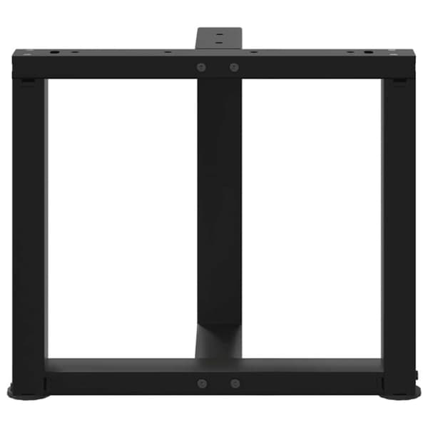 vidaXL Soffbordsben T-formade 2 st svart 50x25x(42-43) cm stål