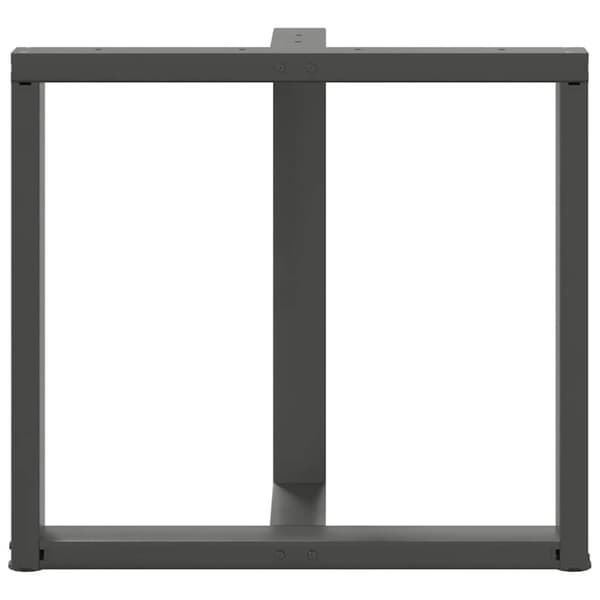vidaXL Matbordsben T-formad 2 st antracit 70x35x(72-73) cm stål