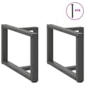 Pikkukuva 3 / 10: vidaXL Sohvapöydän jalat T-muotoiset 2 kpl antrasiitti 70x25x(42-43) cm teräs