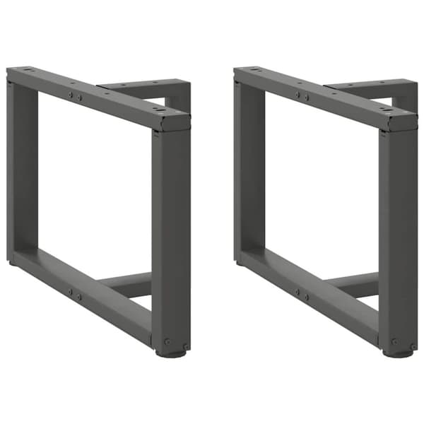 vidaXL Sohvapöydän jalat T-muotoiset 2 kpl antrasiitti 70x25x(42-43) cm teräs