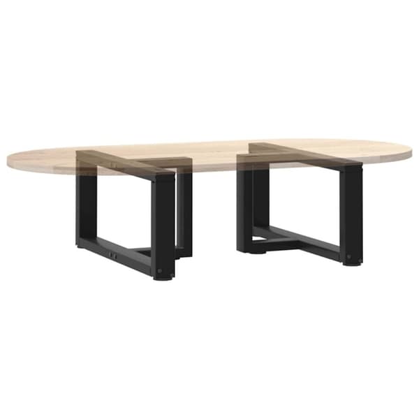 vidaXL Soffbordsben T-formade 2 st svart 70x25x(30-31) cm stål