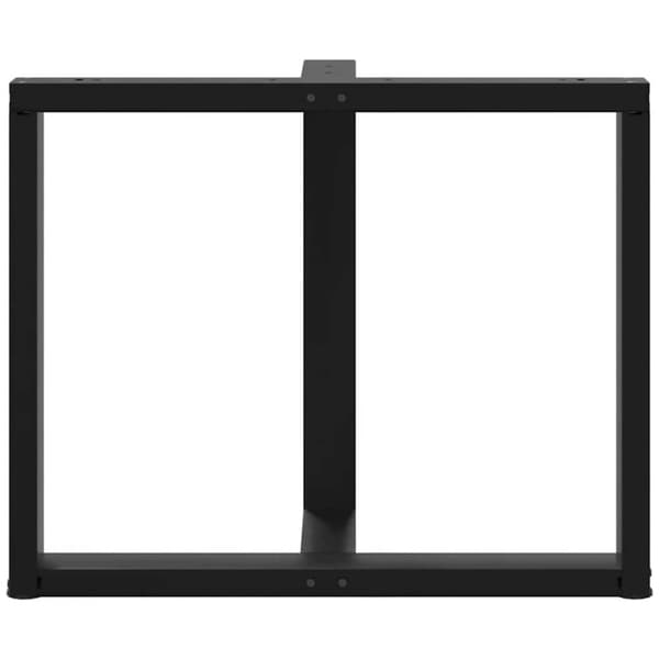vidaXL Spisebordben T-formet 2 stk svart 100x35x(72-73) cm stål