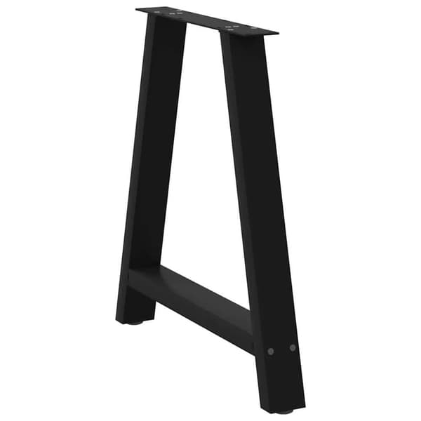 vidaXL Sohvapöydän jalat A-muotoiset 2 kpl Musta 70x(72-73) cm Teräs