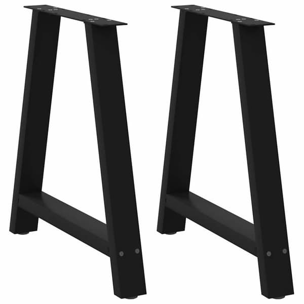 vidaXL Sohvapöydän jalat A-muotoiset 2 kpl Musta 70x(72-73) cm Teräs