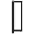 Miniatyrbilde 5 av 10: vidaXL Barbordben T-formet 2 stk svart 50x35x(100-101) cm stål