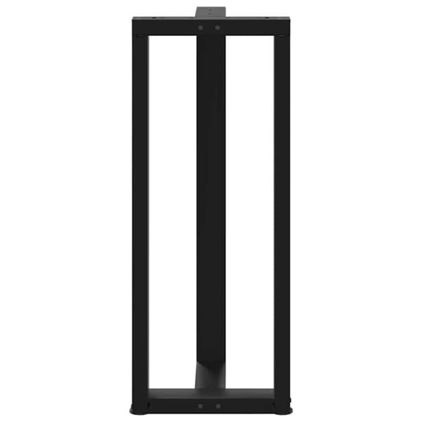 vidaXL Barbordben T-formet 2 stk svart 50x35x(100-101) cm stål