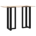 Miniatyrbilde 8 av 10: vidaXL Barbordben T-formet 2 stk svart 50x35x(100-101) cm stål