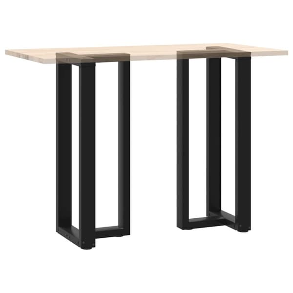 vidaXL Barbordben T-formet 2 stk svart 50x35x(100-101) cm stål