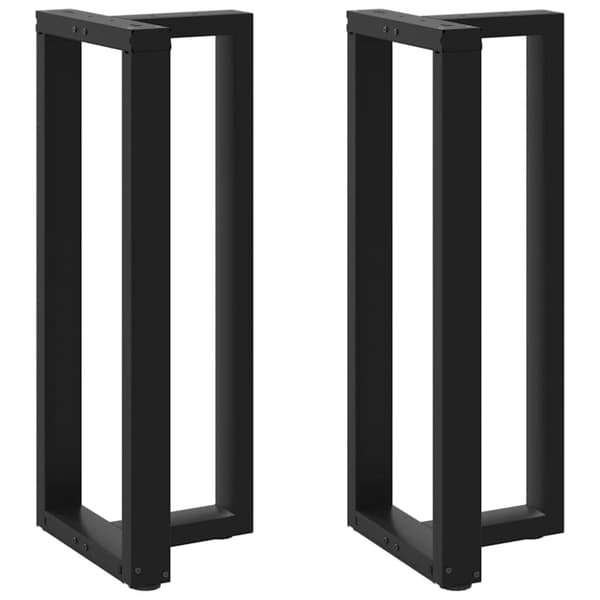 vidaXL Barbordben T-formet 2 stk svart 50x35x(100-101) cm stål