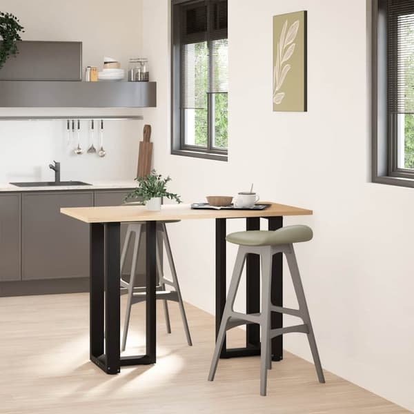 vidaXL Barbordsben T-formad 2 st svart 50x35x(90-91) cm stål