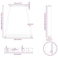 Miniatyrbilde 10 av 10: vidaXL Spisebordben V-formet 2 stk antrasitt 60 x (72-73) cm stål