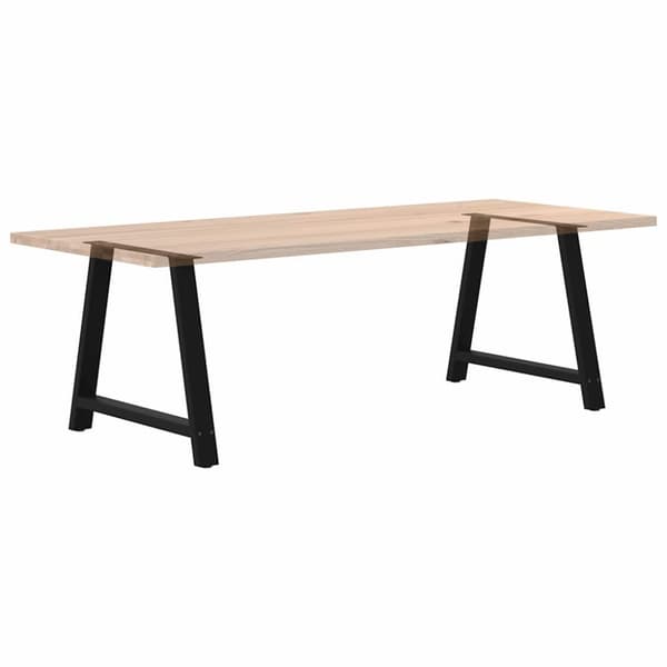 vidaXL Spisebordben A-formet 2 stk svart 100x(72-73) cm stål