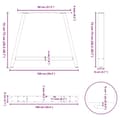 Miniatyrbilde 10 av 10: vidaXL Spisebordben A-formet 2 stk svart 100x(72-73) cm stål