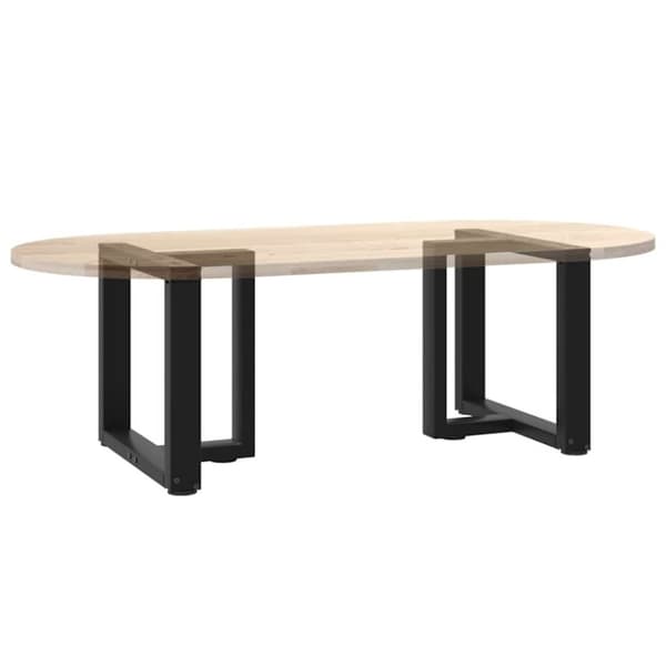 vidaXL Sohvapöydän jalat T-muotoiset 2 kpl musta 50x25x(42-43)cm teräs