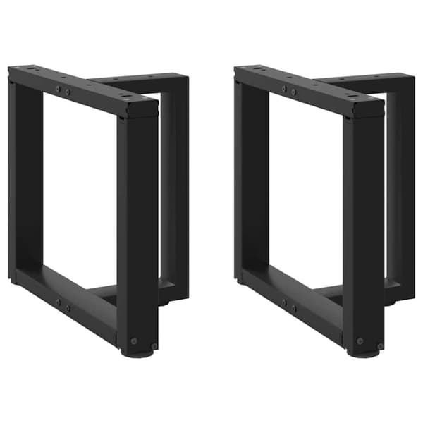 vidaXL Sohvapöydän jalat T-muotoiset 2 kpl musta 50x25x(42-43)cm teräs