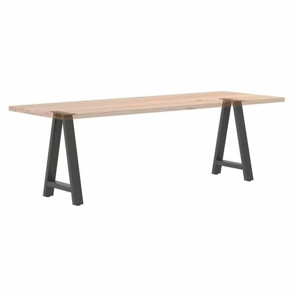 vidaXL Soffbordsben A-formade 2 st antracit 50x(72-73) cm stål